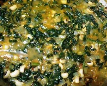 Spinach flat been curry